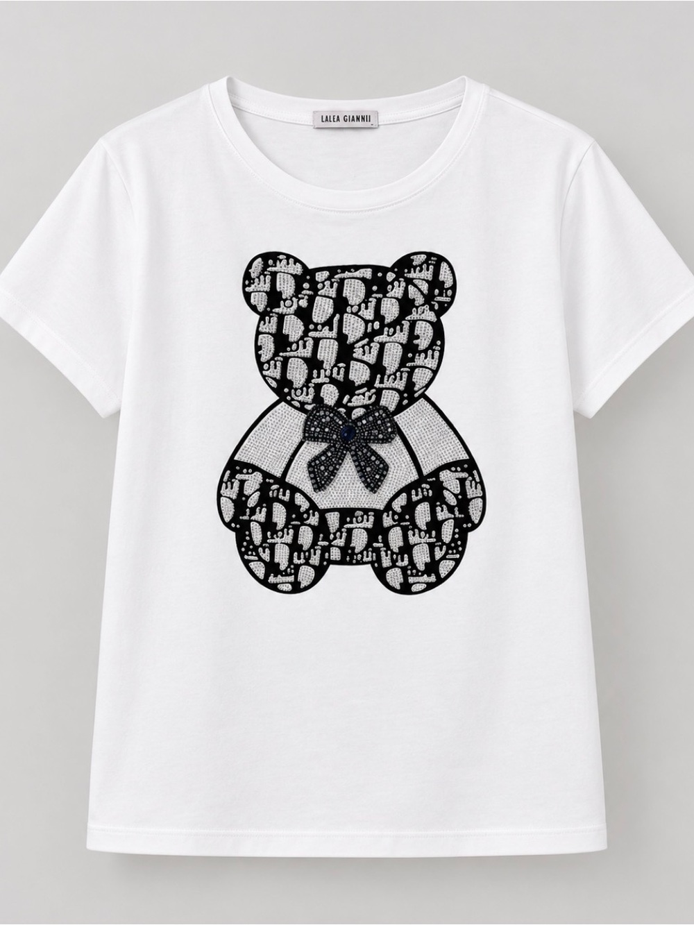 White Girls' Teddy Graphic Tee